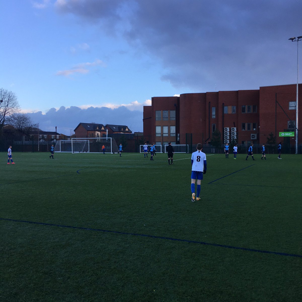Thanks to Lee and his <a href="/afcmanchester/">South Manchester AFC ⚽️</a> U13s for a super competitive <a href="/Manchester_FA/">Manchester Football Association</a> cup tie today. Both sides deserve credit for trying to play in horrendous weather!! Picture taken before the hail storm ⛈