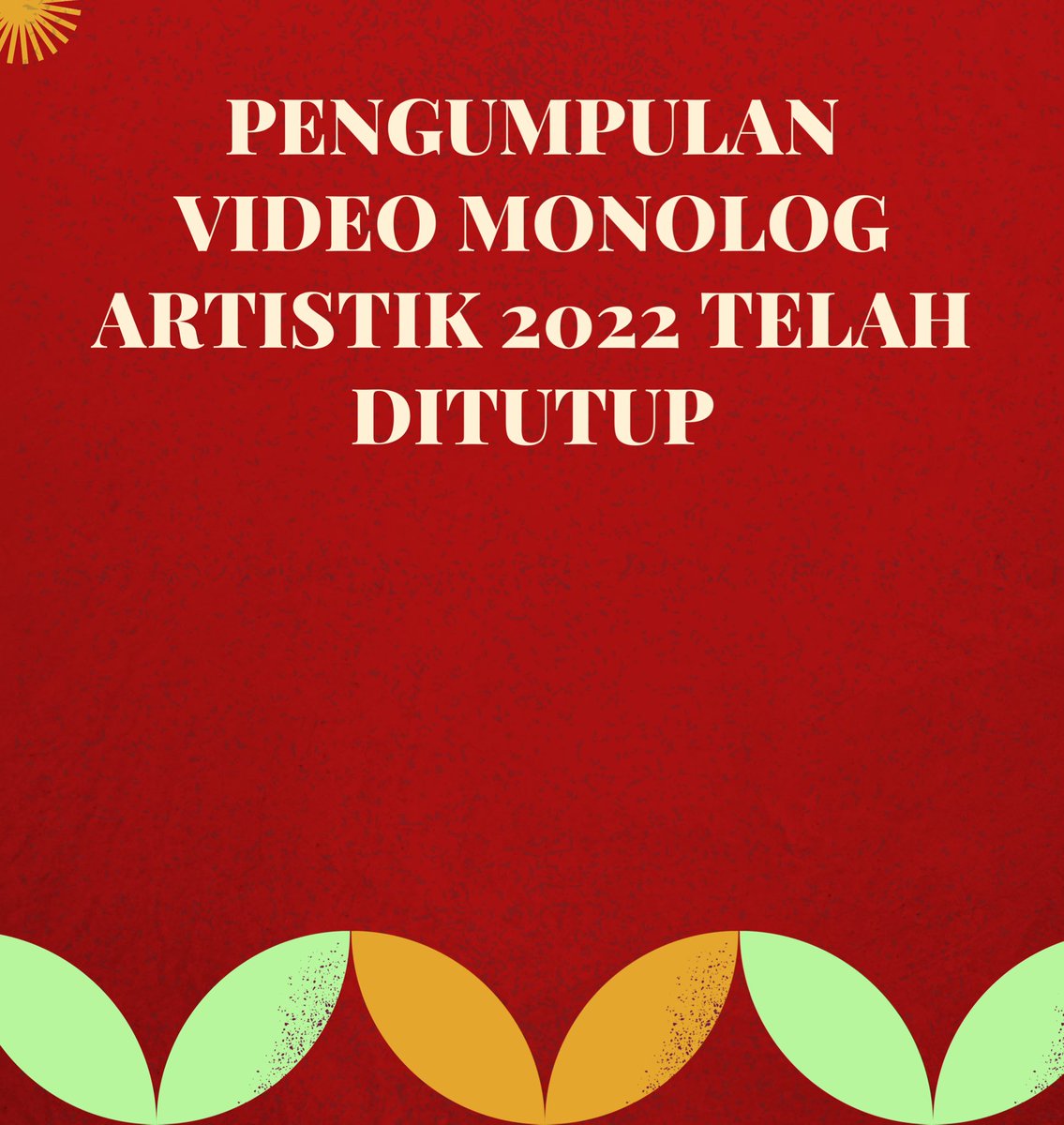 Hey heyy.. mengganggu waktunya sebentar yakk☺️

Terimakasih untuk semua teman-temen peserta yang sudah berpartisipasi hingga tahap pengumpulan video ini, Semoga usaha dan semangat kita selama berproses mendapat hasil yang sesuai dengan harapan kita 🤗 
#artistik2022
#teaterDeLIK