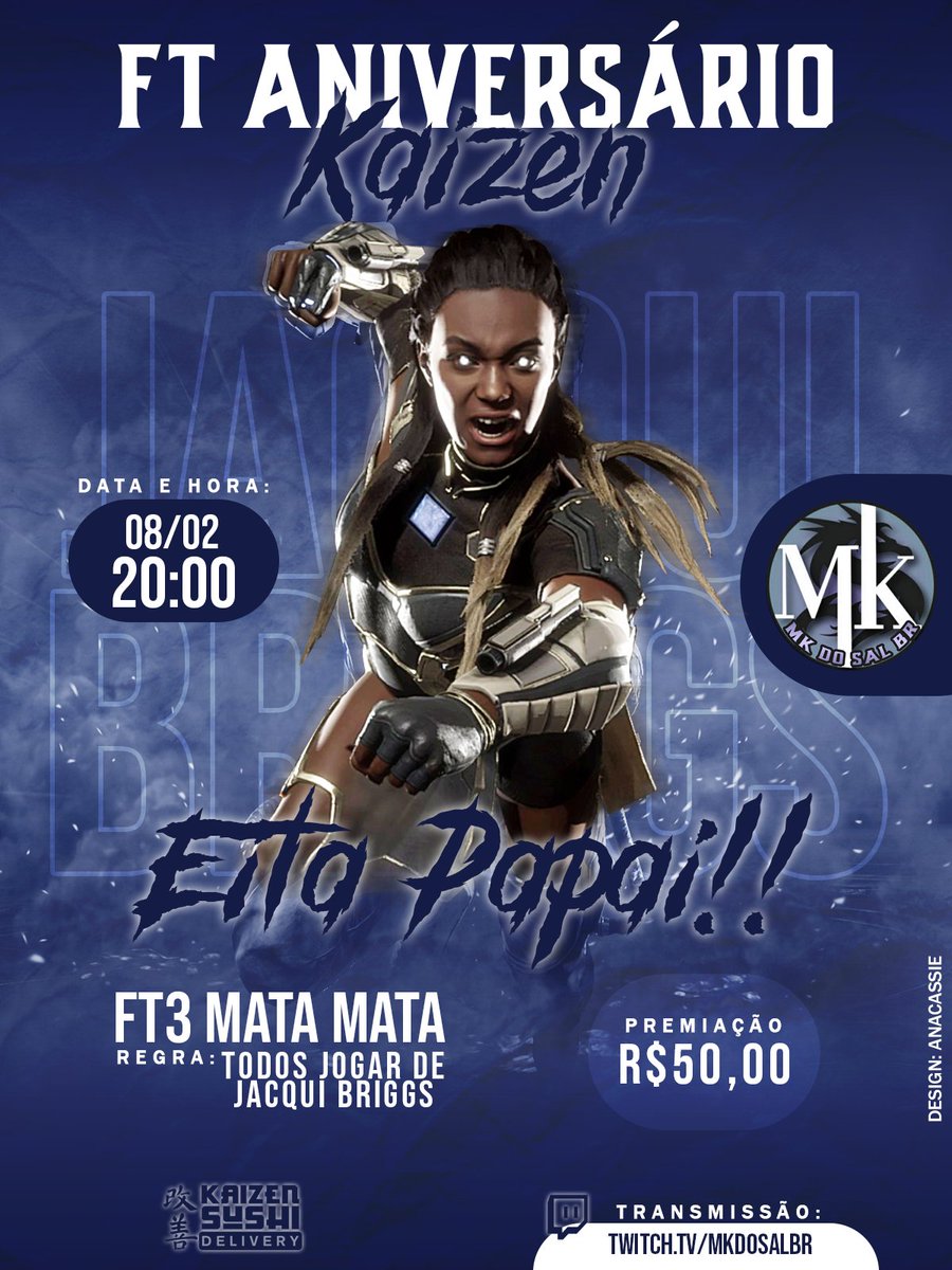 Necromante_Lili's tweet photo. 🔴⚠️FT DE ANIVERSÁRIO DO KAIZEN⚠️🔴 @brasil_mk
Salve Kombatentes, tudo bem? 
Passando aqui para avisar que terça feira (08/02) é o aniversário do Márcio Kaizen, eita papai 😂, e pensando nisso, resolvemos fazer uma FT para comemorarmos🎉🎁ARTE ,@AnaCassieMK https://t.co/3TjS0S7zhk