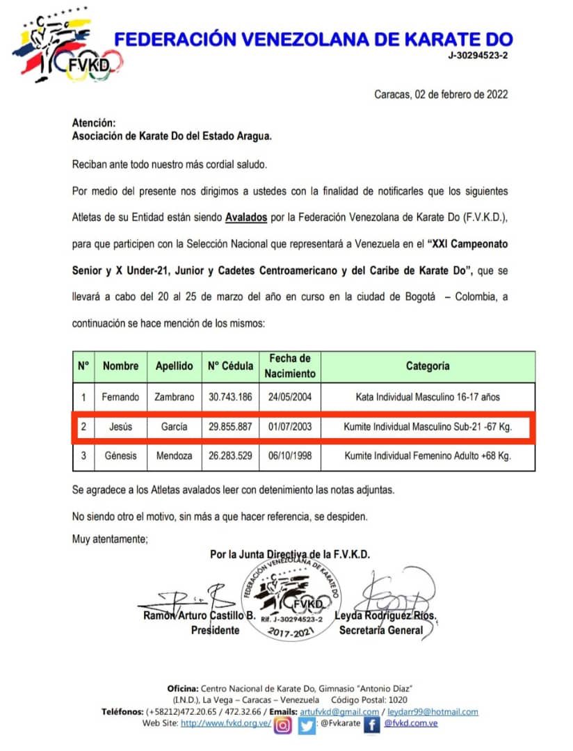 Para mi amigo <a href="/supersoro/">Diego Soro</a> solicitamos el apoyo para el Atleta Nacional de Venezuela en Karate.Hijo de nuestro amigo <a href="/LycansStrong/">🇻🇪LYCANS-STRONG⚔️</a>.
Necesitamos reunir recursos para costear un viaje a Colombia. Si desea apoyarlo dejamos una cuenta Paypal: Gaboss28@gmail.com