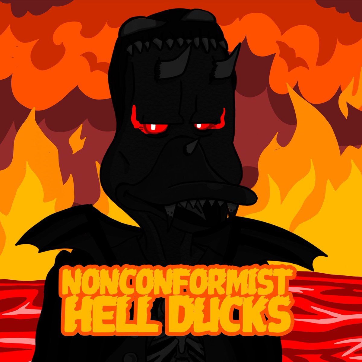 LustDuck's tweet photo. Breaking News!! 📰 

 The Hell Duck mint has started and they are flying out of the minter.

Grab them while you can this month won’t last long @noncoducks 🦆 

#HellDuckTakeOver #DucksUnited #OnlyDucks #Quack #DucksFlyTogether #NFT #NFTs #NFTMinting #Duck #NFT https://t.co/ZPfj0Bkk1u