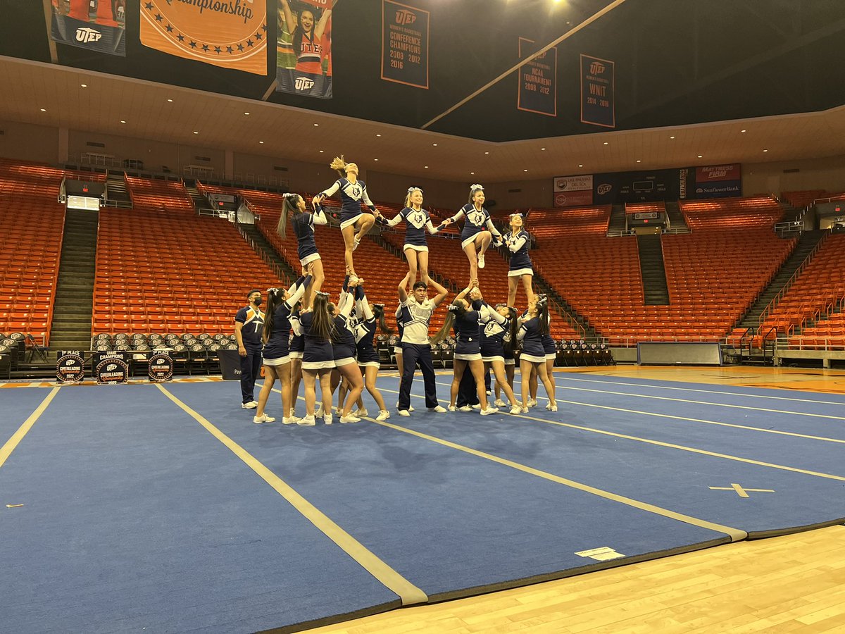 mtviewcheer's tweet photo. 1st place Cheer Champs!! 🐺💙 Extremely proud of what we’ve accomplished! @esaenzmvhs @RTMVHS @GeoffreyKimble1 @motamvhslobo @motamvhslobo @MVHS_SEL_PBIS @gatorhines57 https://t.co/yM6HnvT79y