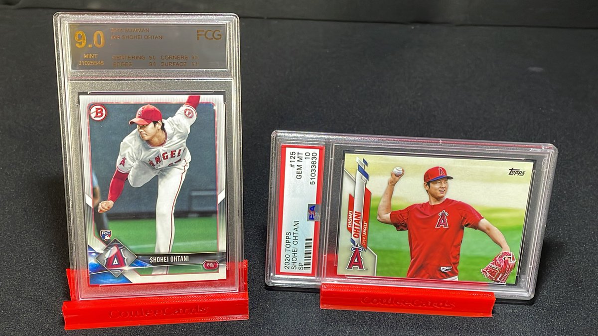 CouleeCards's tweet image. FREE Giveaway time! A little Shohei Ohtani Lot; 2018 Bowman Rookie FCG 9 &amp;amp; 2020 Topps Short Print PSA 10. 

To enter:
1)Follow @CouleeCards 
2)Retweet this tweet
3) Winner will be announced next Sunday. Good luck!!