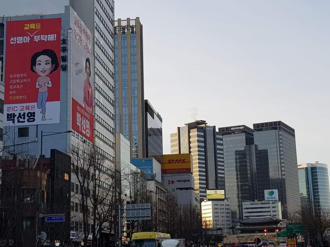 StorypinKR's tweet image. □ 출근길에 비치는 교육혁명의 신호탄

서울시교육감, 이번에는 박선영입니다.

동터오는 아침과 함께 숭례문도 응원한다.

#서울시교육감선거  #박선영  #예비후보