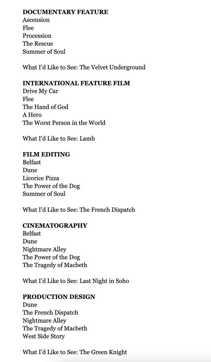 SeanFennessey's tweet image. Here are my Oscar nomination predictions, and the surprise nominees I'd like to see.

Reminder: I don't know anything and am stupid.