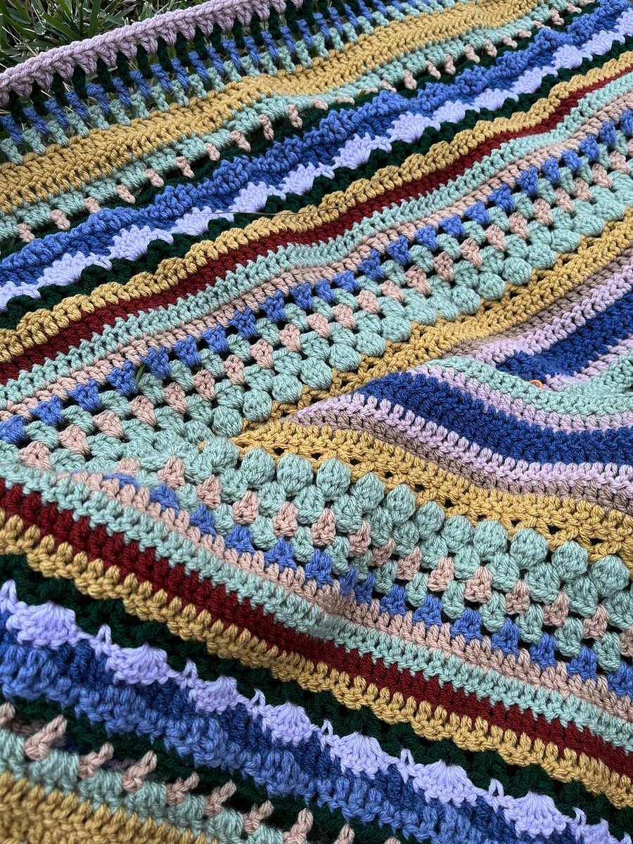 creations_tara's tweet photo. Grad school is hard. It doesn’t allow me to create the way I once was able to at the rate I once was able. But here’s a personal mood blanket I hope you enjoy her the way that I do. https://t.co/GYFG8c4Yp4