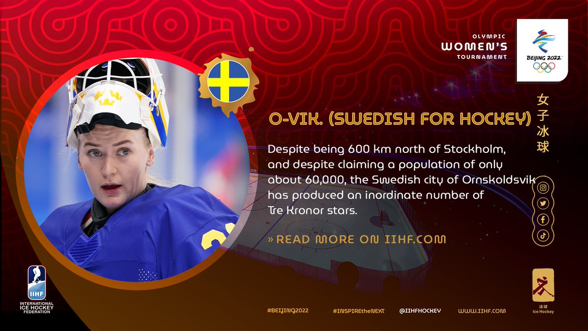 From Emma Soderberg to Ann-Louise Edstrand, take a look at the <a href="/Trekronorse/">Tre Kronor</a> legends who hail from the small town of Ornskoldsvik and the <a href="/MoDo_Hockey/">MoDo Hockey</a> system. 

ow.ly/xCqg50HNzfi

<a href="/SWEOlympic/">Swedish Olympic Team</a>