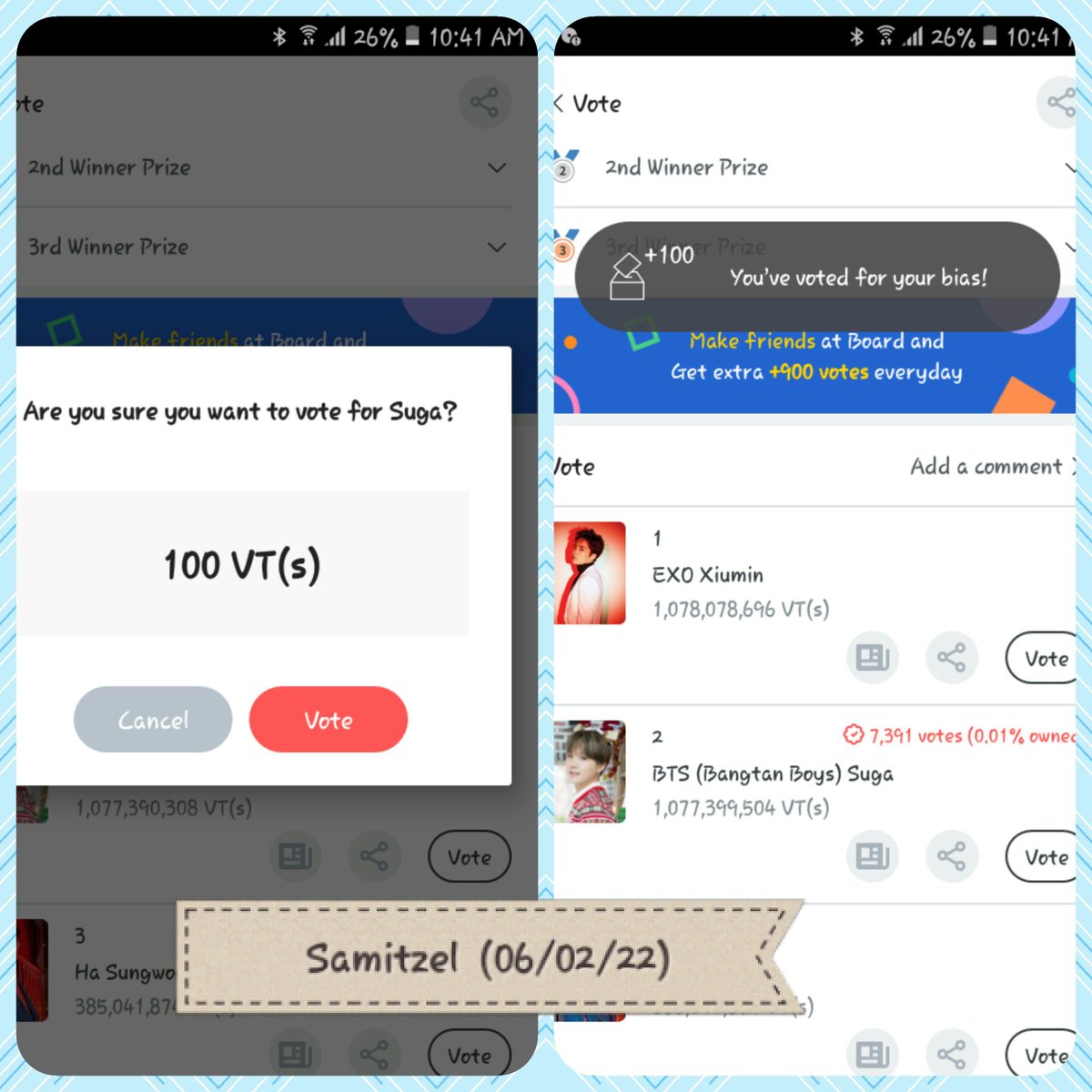 samitzel2002's tweet photo. @Laura_Laucherth @MxarmyYT @BTS_twt Hola #NopalitosTeam🌵
Mi evidencia de hoy 100 vts × #Suga y #Jimin 🐱🐥💜

방탄소년단 정국 #JUNGKOOK #방탄소년단정국 ジョングク@BTS_twt https://t.co/mTdv2kaRt6