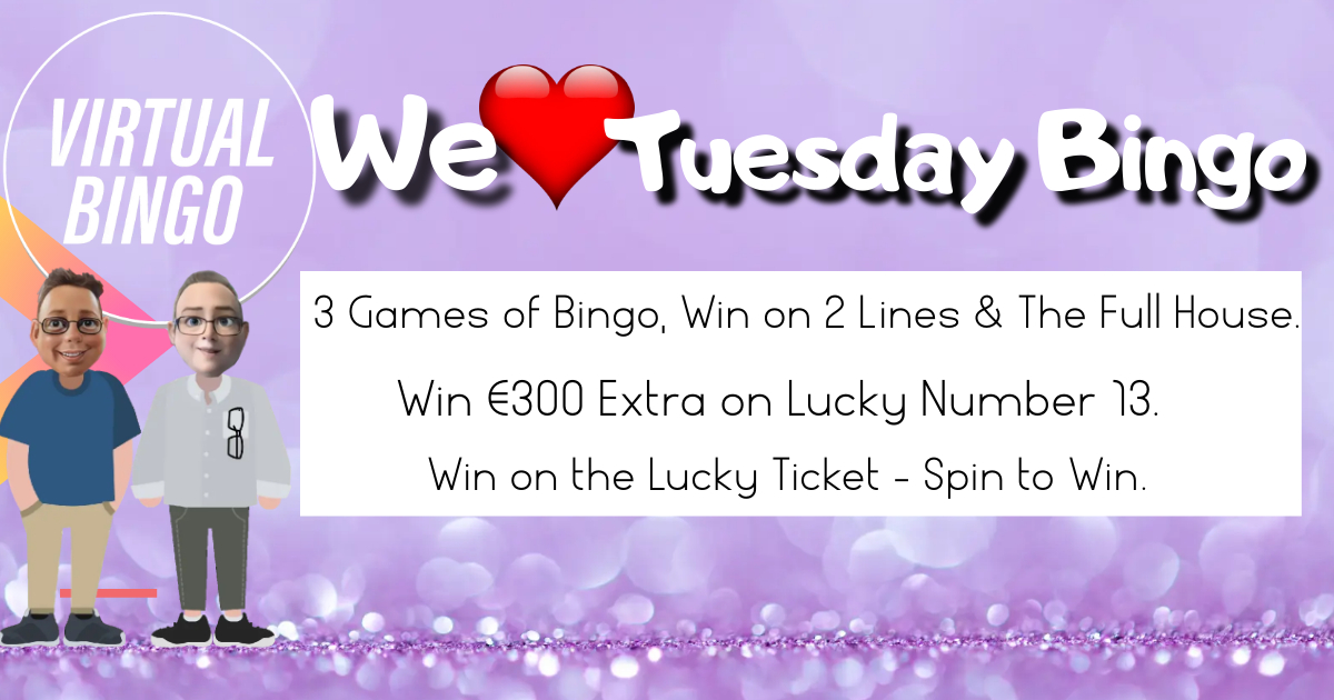 HughesEvents's tweet image. Tickets are now available... make sure you get yours.
buytickets.at/dublinvirtualb…
Tickets are €6 (Buy 2 Get 1 FREE)

If you are joining us for the first time and have never played before virtualbingo.ie/how-to-play

#bingo #charity #charitytuesday #dublin  #ireland #friends #nightout