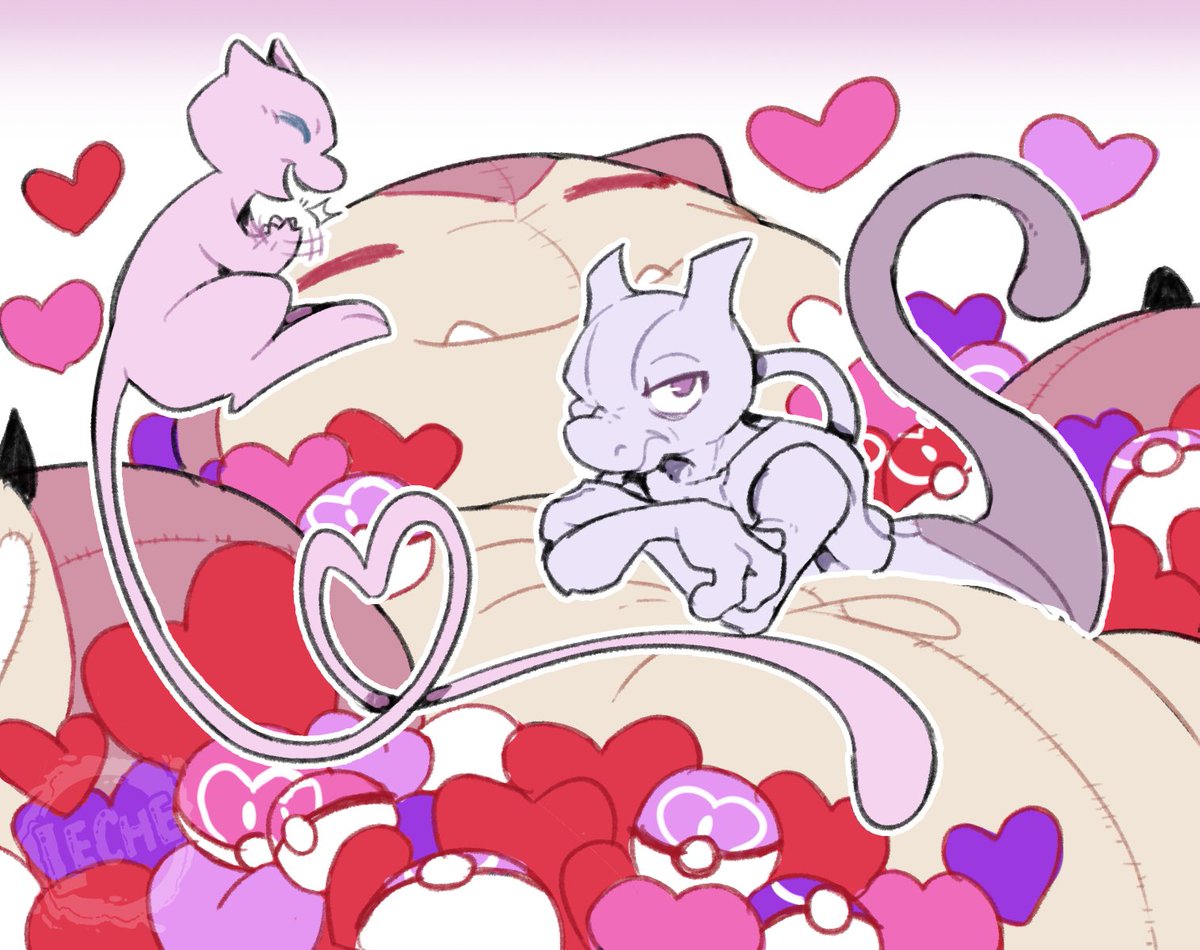 🌱🥛 Leche on X: Mewtwo hates how his birthday is so close to certain  holiday. Mew is excited for all the heart plush they can get. Happy  Bust-Out-Of-A-Testube-Day w/ hearts! #Pokemon #Mewtwo #