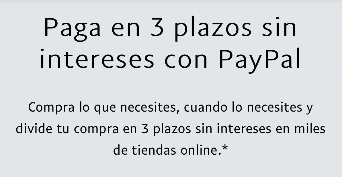 ¿Sabéis que al pagar con <a href="/PayPalSpain/">PayPal Spain</a> en soypitita.com puedes pagar tu compra en tres plazos sin intereses? ❤️😍