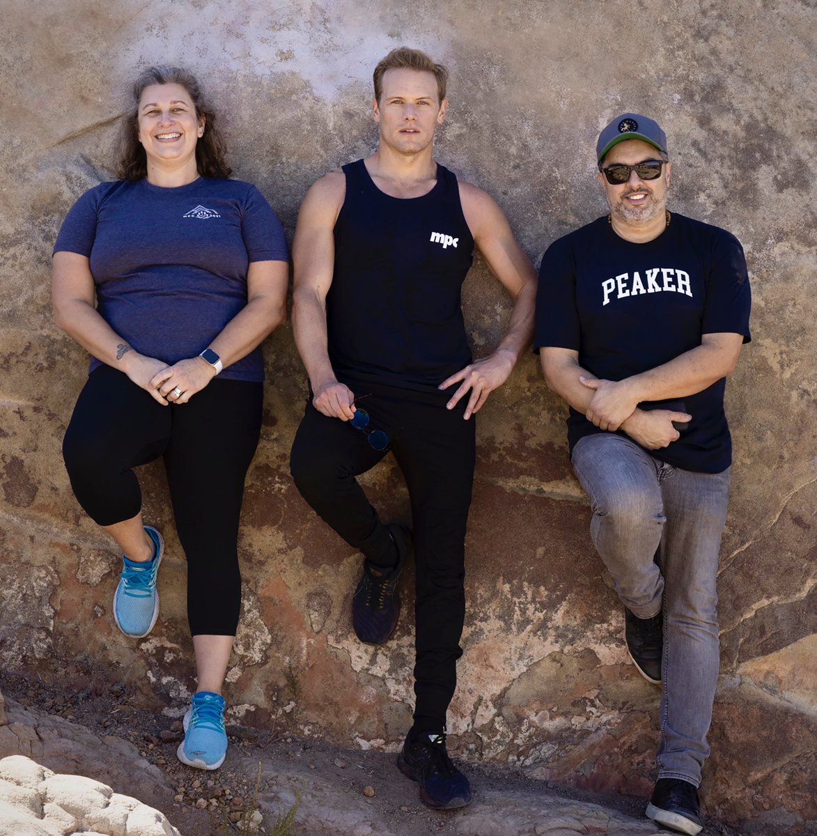 And here are our Backend Coaches…
the movers and shakers, the real troublemakers!
#MPC’s Founder <a href="/SamHeughan/">Sam Heughan</a>, our Community Director Jordana, and our CEO Alex ⛰🌎 
 
#MPC2022
#MyPeakChallenge
#Peakers
#ReachYourPeak