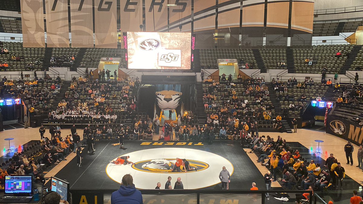 Cheering on the cowboys from Mizzou today. <a href="/CowboyWrestling/">OSU Cowboy Wrestling</a>