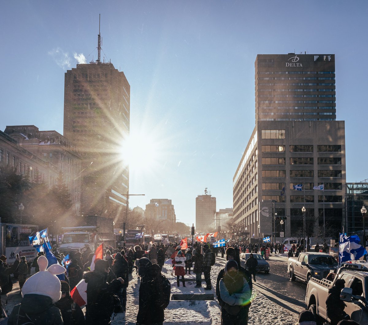 Manifestation devant le Parlement de la Ville de Québec, le 5 février 2022 #villedequebec #manifestation