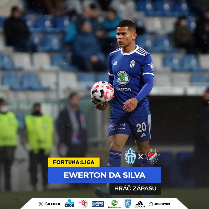 fkmladaboleslav's tweet photo. Hráčem utkání za FK Mladá Boleslav se stal Ewerton da Silva s 50% hlasů🇧🇷🔵⚪️
#hraczapasu #motm #fkmb #fkmladaboleslav #fortunaliga #MBLOVA #Ewik https://t.co/mTteSZI8WN