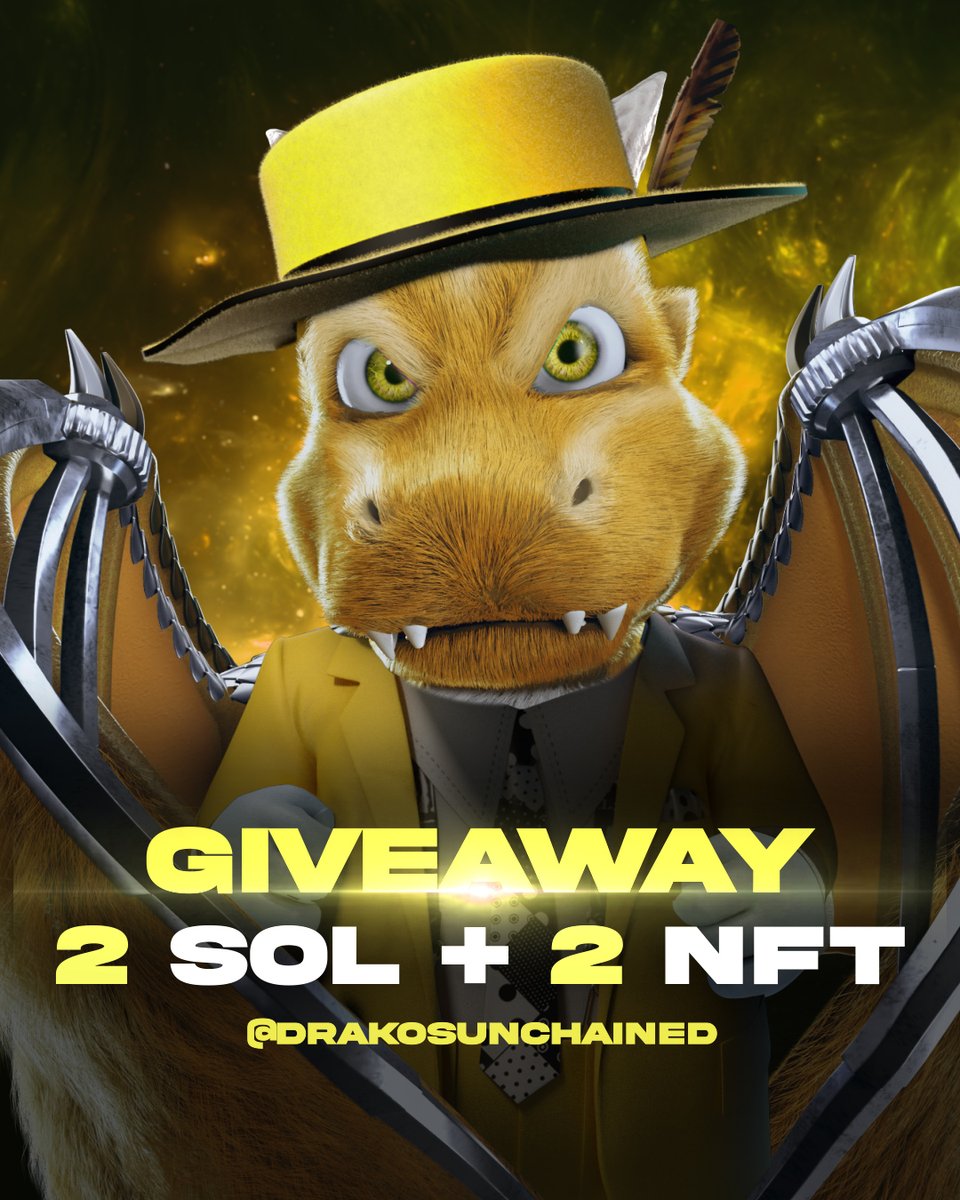 🎉 #NFTGiveaway 🎉

We've partnered with <a href="/DrakosUnchained/">Drakos Unchained</a>

Giving away:
2 $SOL , worth $230!🚀
2 NFT 

To Enter👇
- Follow <a href="/DrakosUnchained/">Drakos Unchained</a> &amp; @MetaRarity
- Retweet + Like
- Tag a NFT friend

linktr.ee/drakosunchained

Ends in 48H ⏰
#NFT #NFTcommunity #Solana #SolanaNFTs #Giveaway