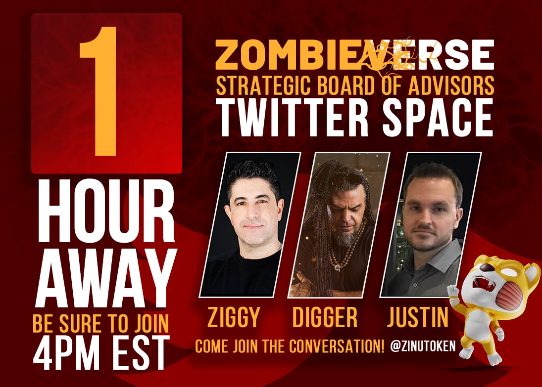 ZinuToken's tweet photo. 1 HOUR... 💥💥💥 #ZINU #ZombieMob 

https://t.co/s03zsaf2CY https://t.co/MEdfgVteeG