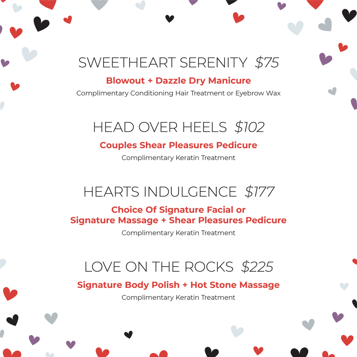 ShearEgo's tweet photo. Valentine's Day packages are now available for purchase! ❤️ These packages have been curated with care to bring you indulgence, relaxation, and most importantly a whole lot of love! 

We offer treatments for couples or just for you! #ShearEgoSalon #ValentinesDay https://t.co/t5OFzsnR4k