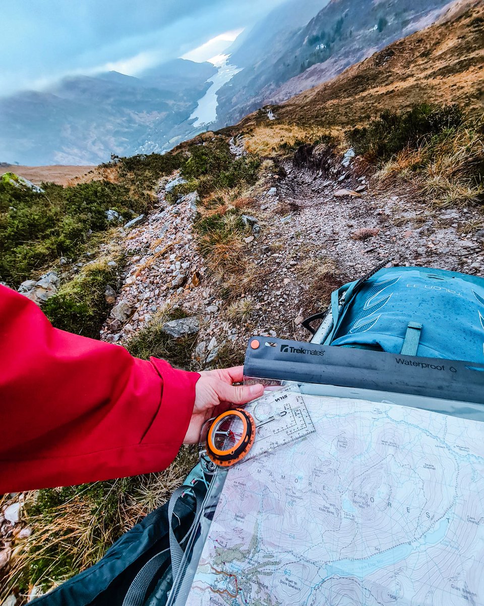 @gemma_snowdonhikes

Getting back to grips again with the 1:50 scale map. Relocating, pacing, measuring, taking and following bearings on a lovely 10km circular above Kinlochmore.

#trekmates #newroutes #mountainskills #navigation