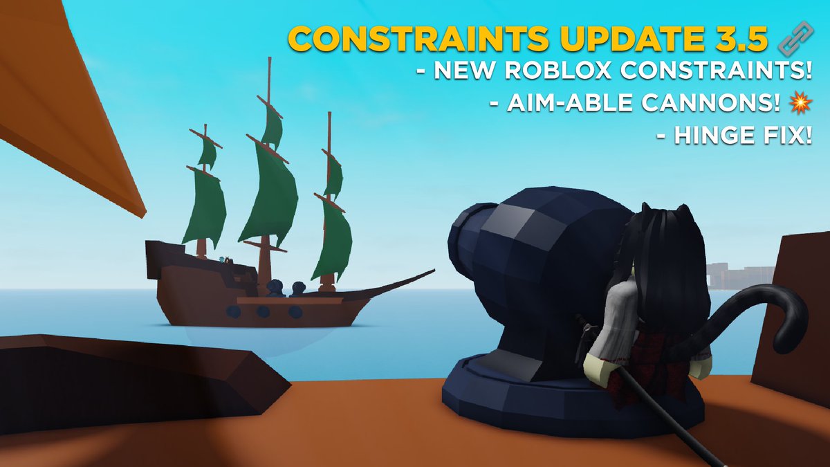Update 3.5 CONSTRAINTS UPDATE is OUT NOW!⚙️🪢   Try NEW aim-able cannons to shoot down enemies of the sky!🎯 #LittleIslands #Roblox #RobloxDev