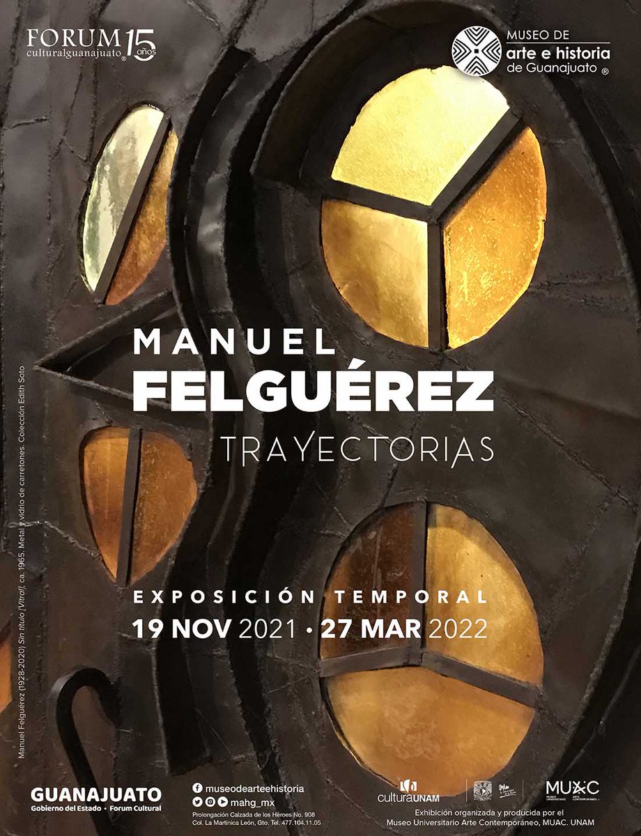 mahg_mx's tweet photo. Manuel Felguérez (1928-2020) es un artista clave de la Generación de la Ruptura, considerado como pionero en el arte digital y arte conceptual. 

Aprovecha la exposición #Trayectorias en el MAHG, que es posible gracias al @muac_unam con apoyo de @MAAMF_Oficial

#ManuelFelguérez https://t.co/q8cUHGLNd2