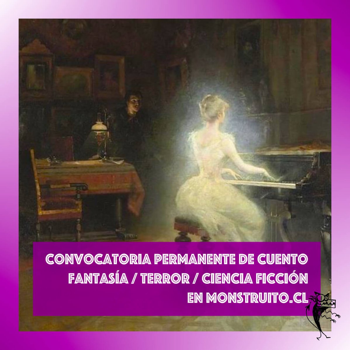 #convocatoria #cuento de #terrorgótico y más, revisa las bases en monstruito.cl