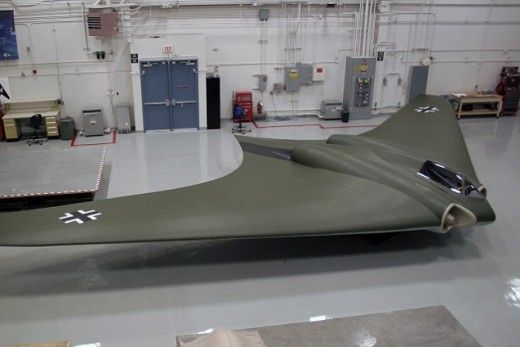 ron_eisele's tweet photo. The Horten Ho 229, late WW2 German prototype fighter/bomber. The first flying wing powered by a jet engine and first to incorporate stealth technology. (1/2) https://t.co/xHxaiwwBtD