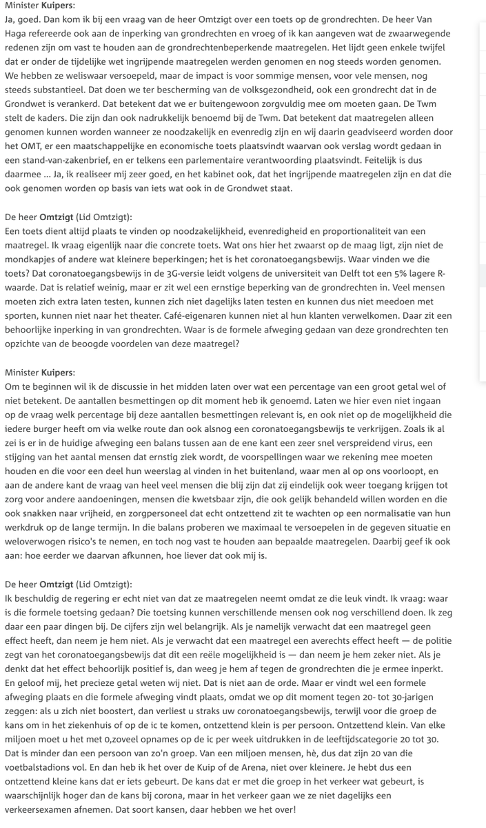 PieterOmtzigt's tweet photo. In de eerste termijn gaf minister Kuipers deze wat ontwijkende antwoorden
(en collega's van GroenLinks, BBB, CU, Van Haga, FvD, velen begonnen over grondrechten)
(5) https://t.co/vUpeFofCQ2