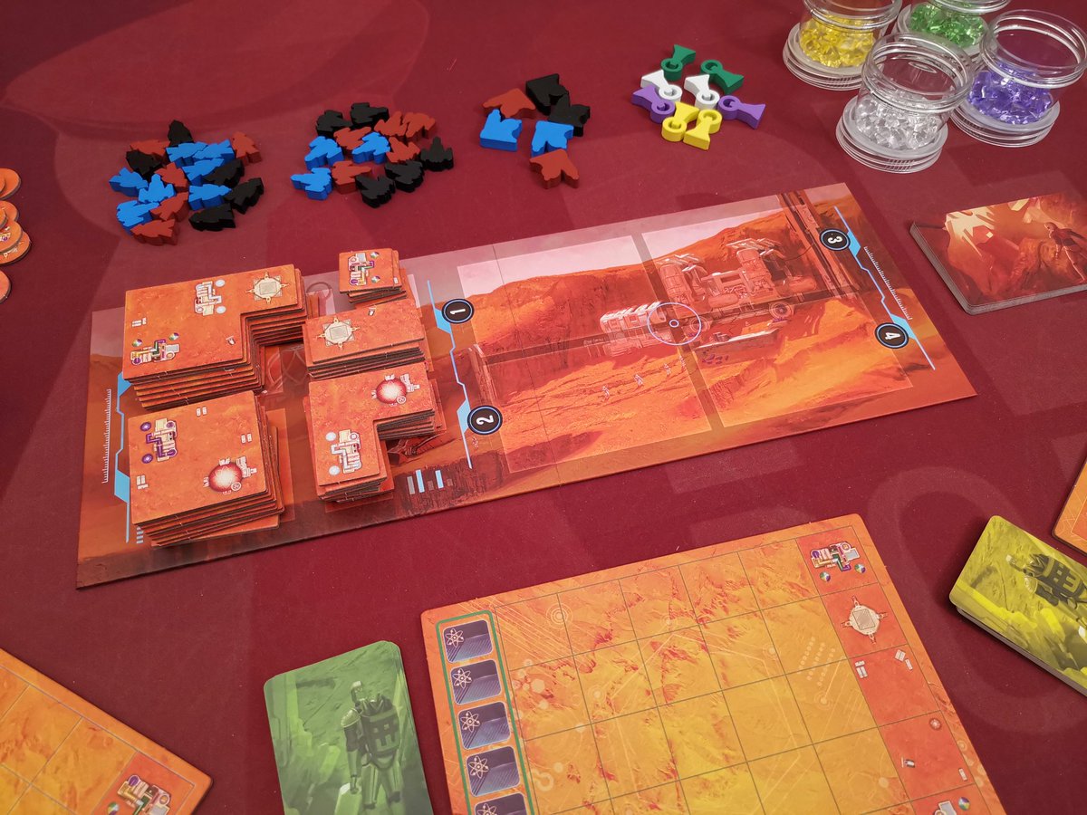 Love Dr Finns' designs, and thought to give "Mining Colony" a go. I'll warm up the cameras too. 

#tabletop #boardgamer #bgg #boardgameaddict #gamer #howtoplayvideo #youtuber #boardgamegeek  #boardgamesofinstagram #boardgamesaddict #bgg #bggcommunity #miningcolony #stevefinn