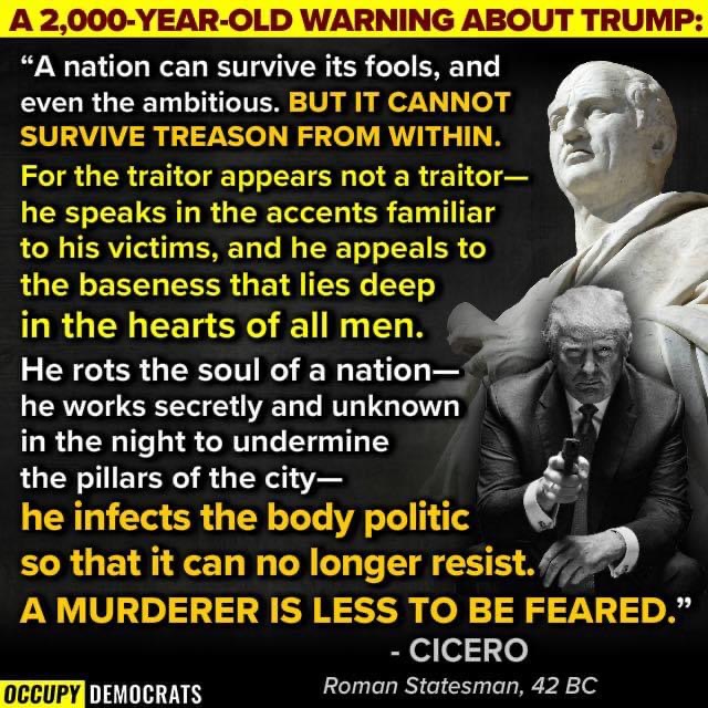 jilevin's tweet photo. A nation cannot survive treason from within. https://t.co/oyH7wzZfei
