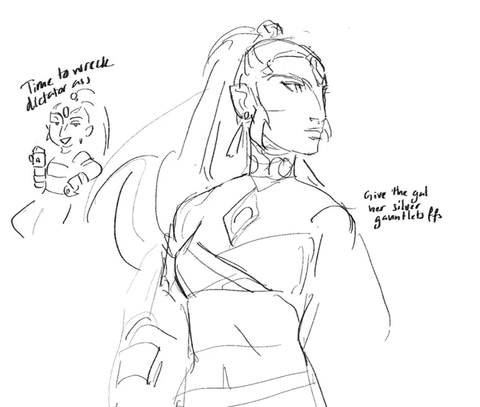 Have some doodles of Nabooru and Sheik too 