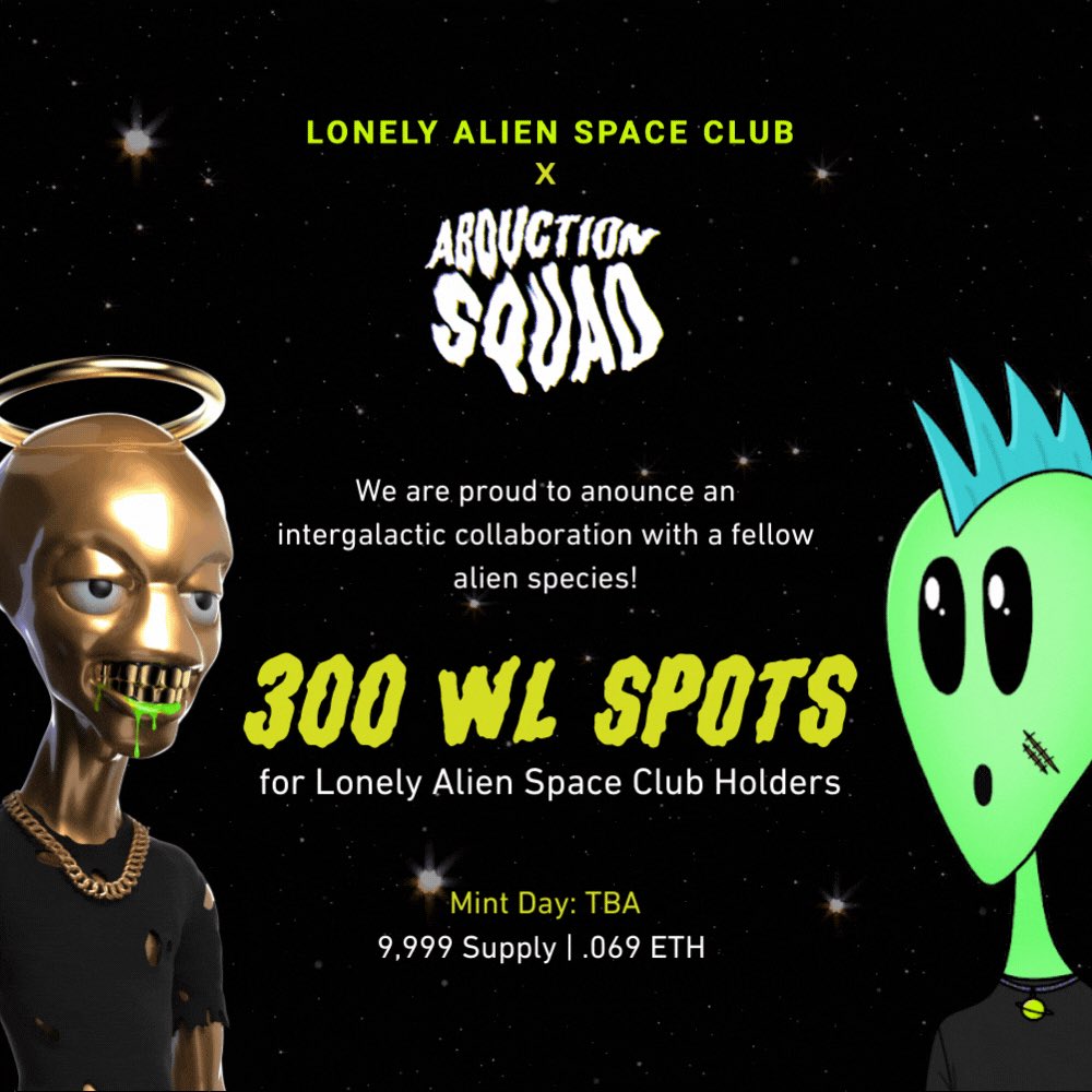 The Intergalactic Space Alliance ⁦<a href="/AbductionSquad/">Abduction Squad NFT</a>⁩ ⁦<a href="/thelonelyaliens/">Lonely Aliens 🛸</a>⁩