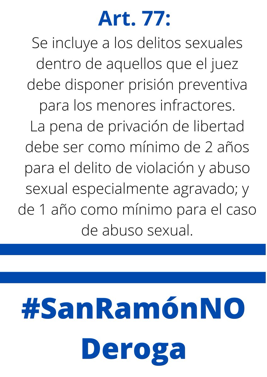 sanramonoderoga's tweet photo. LA LUC SANCIONA CON MAYOR SEVERIDAD A QUIENES COMETEN DELITOS SEXUALES

Estos artículos están dentro de los 135 que se pretenden derogar.

NO RETROCEDAS.

#SanRamónNODeroga
#VotaNO
#CanelonesNODeroga
#UruguayNORetrocede https://t.co/WK7te0f5hB