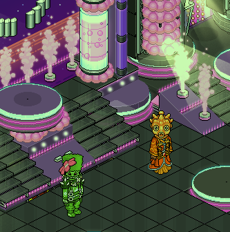 HabboNight's tweet photo. E os primeiros participantes acaba de subir no palco! 🎭

E ai, já tem ideia de quem sejam? Para quem está indo sua torcida? Cacto Florido ou Cavalo Marinho? 

#TheMaskedSingerHabbo https://t.co/g3szkNvGUM