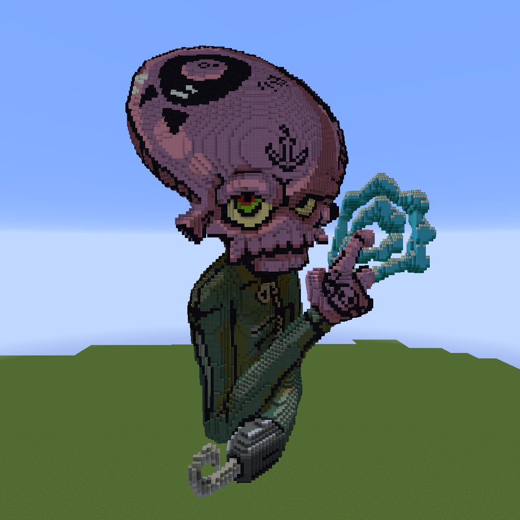 Built another one of these. I made the head with a big cylinder!
#Minecraft #NFTartist 
<a href="/BuildersRefuge/">Builder's Refuge</a>