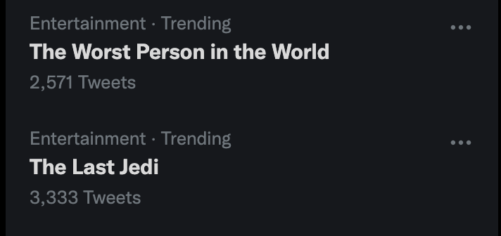 patrickcotnoir's tweet photo. i wish there was a third trending topic in between these two that said "Is Tweeting About" https://t.co/K4Pr7iPTP7