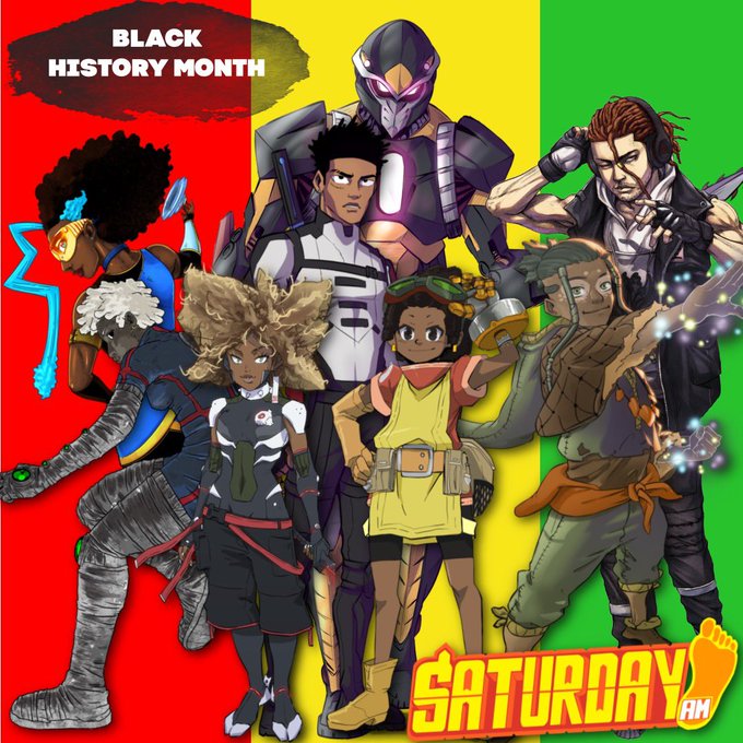 Happy Black History Month Gang! @saturday_am #Manga #Diversity #BlackHeroes