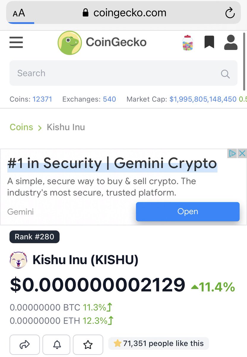 #KISHU it’s following #BTC , imagine after the team announce the project K? 💥💥💥💥💥