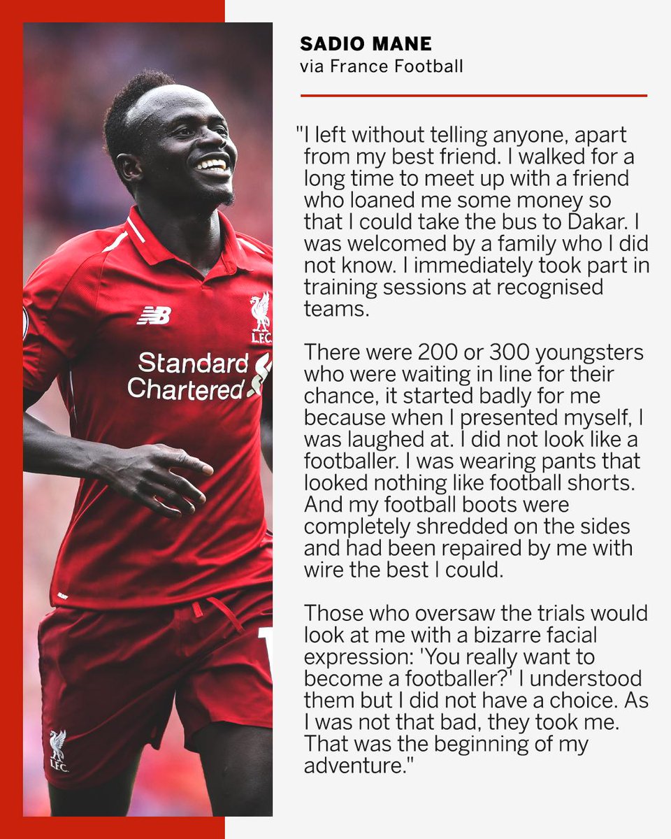 This was the start of Sadio Mane's football journey.

He’s now an AFCON champion 👑