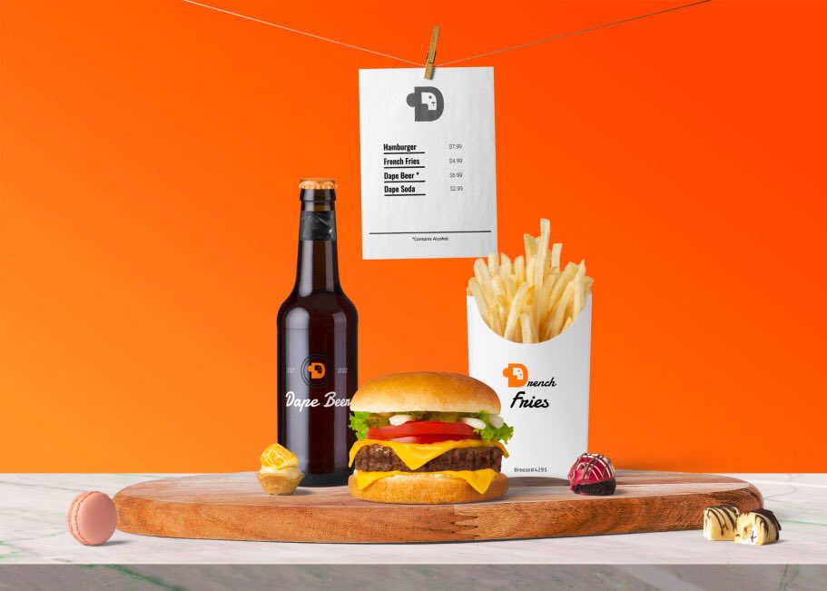 iammistaB's tweet photo. Dape themed “Fast Food”. What would you like to order today? @dapenft #fanart #dape #dapearmy https://t.co/U2fhqmo8Is