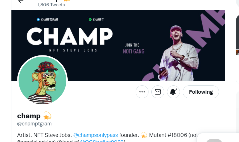 oakjoya's tweet photo. @champtgram @champsonlypass Been looking at getting in but was too high. This would be amazing!

@BenFellerNY

@punk6333

@TheBakaArts

@DeezeFi

@rofe_eth

@soloandrw_

@ToyBoogers

@ottosuwen

@pandez_

@smarie8913

@WD_Willy

@crypto_e21

@oakyunaa https://t.co/6ELXPSuebv