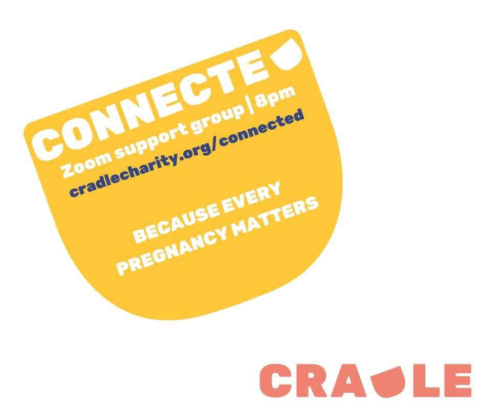 Weekly CRADLE hosts a Greater Manchester Group on Zoom for anyone who needs support because their pregnancy didn't go to plan.
This weeks session is on Monday 7th @ 8pm. To book your space go to cradlecharity.org/connected

#ectopicpregnancy #miscarriage #tfmr #manchester #pul