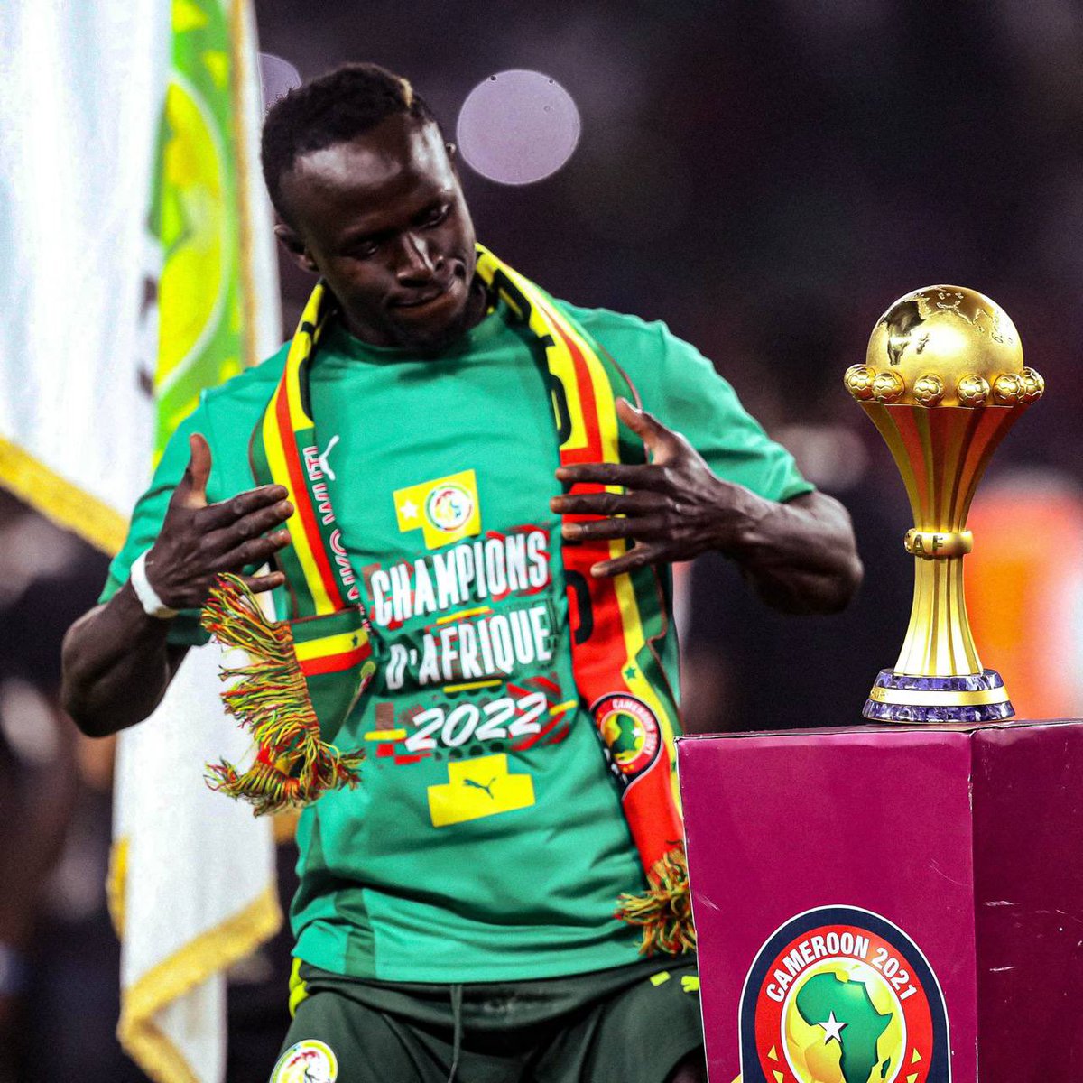 ActuFootAfrique's tweet photo. 🎙 Sadio Mané : 

« La CAN restera à jamais le meilleur trophée que j’ai gagné dans ma vie. » 🇸🇳🏆 https://t.co/i9HeXyQ5z0