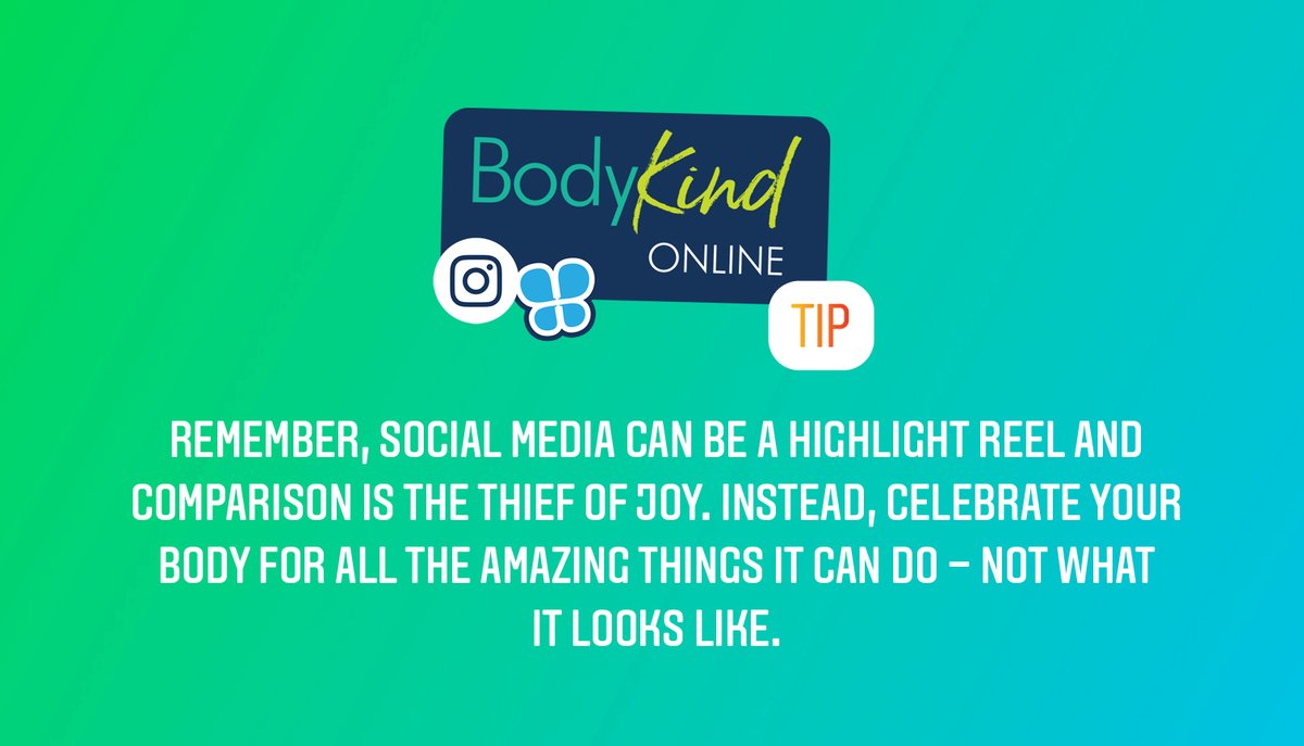 Bfoundation's tweet photo. We all have the power to make our #SocialMedia positive for our #BodyImage &amp; #MentalHealth. 
✅
Backed by research and clinical advice, these #BodyKindOnline tips suggest actions we can take to be kinder to our own body and all bodies whilst online.🦋 https://t.co/vxQJb2ofeQ