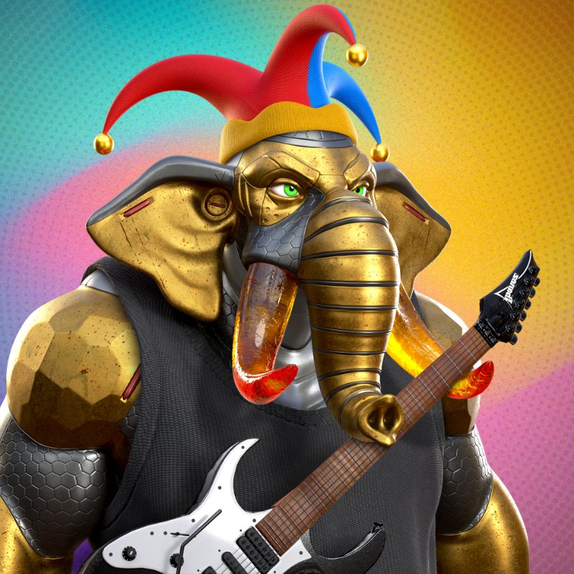 mr_brazzi's tweet photo. 📢 Just #minted mine #Tuskers! LOOKS #AWESOME!! Come and #bid for it ‼️

#TeamTuskers @TeamTuskersNFT #Joker #HeavyMetal #NFL #Ibanez #ElectricGuitars #IbanezElectricGuitars #Official #Wilson #NFL #eXtreme #Rugby #SailorHat https://t.co/tEM5Fpi7qt