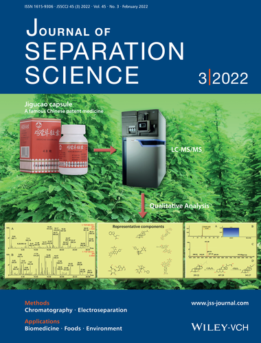 Front Cover: Rapid characterization of the constituents in Jigucao capsule using ultra high performance liquid chromatography with quadrupole time‐of‐flight mass spectrometry dlvr.it/SJVVRQ #JSepSci #MassSpecPub