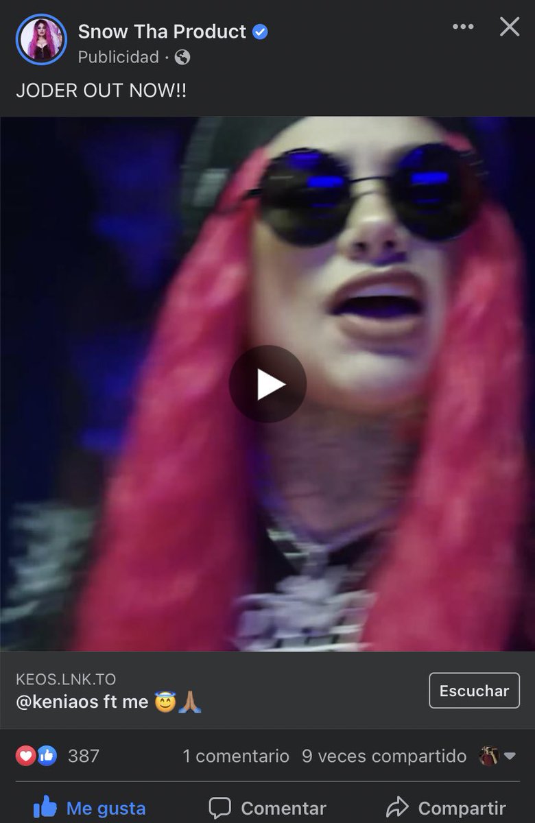 Snow pagó hasta publicidad en Facebook 😭 neta no la merecemos, sin duda el mejor ft que ha sacado Kenia, y la mejor con la que ha colaborado 💖