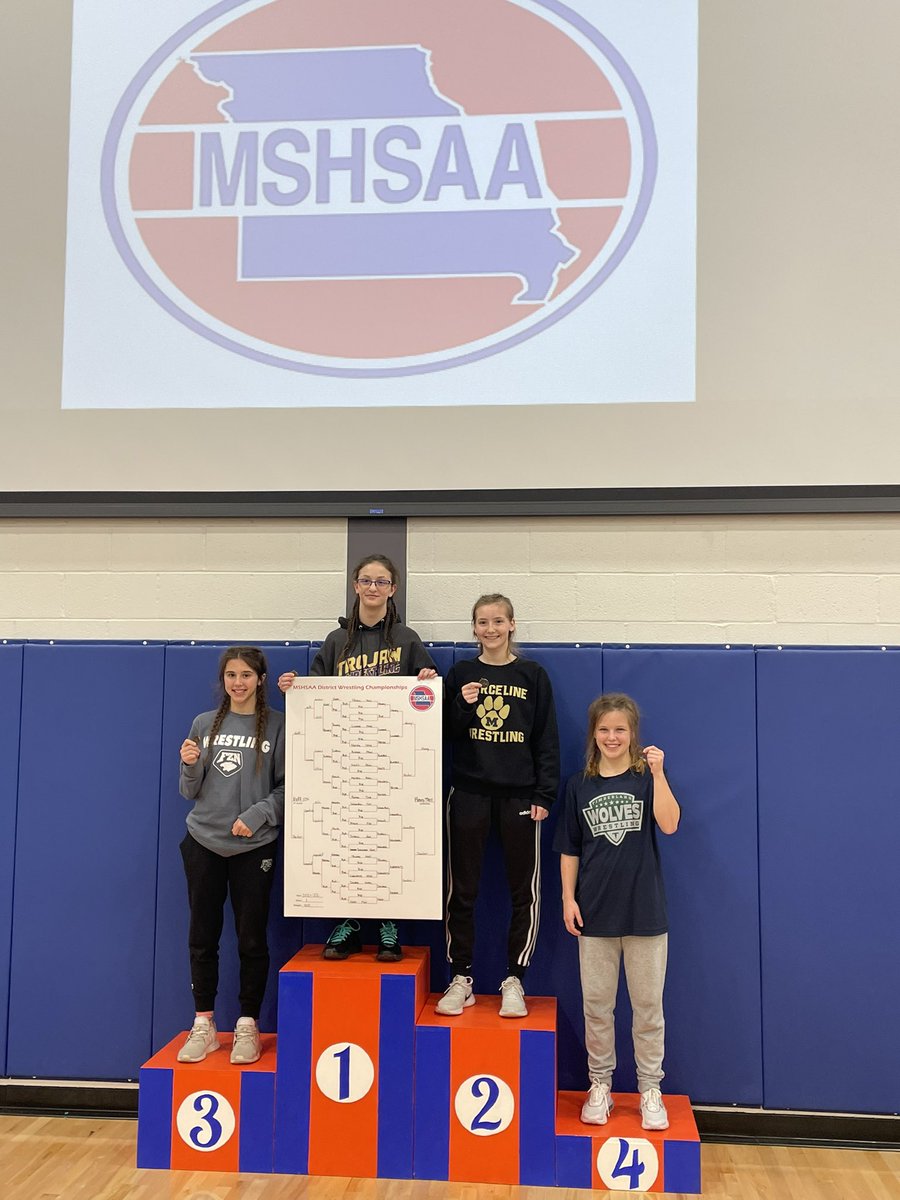 Zoey Haney Class 1 District 2 100 lb Champion!  Awesome Tournament Zoey!  #StateTournament #TrojanStyle