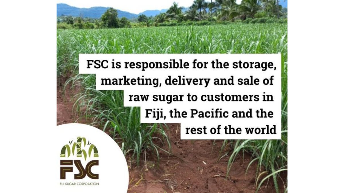 FijiSugar's tweet photo. #FSC is responsible for the storage, marketing, delivery and sale of raw sugar to customers in #Fiji, the Pacific and rest of the world.

#FijiSugarCorporation #FijiSugar #TeamFiji #FijiNews https://t.co/IBvqokmQys