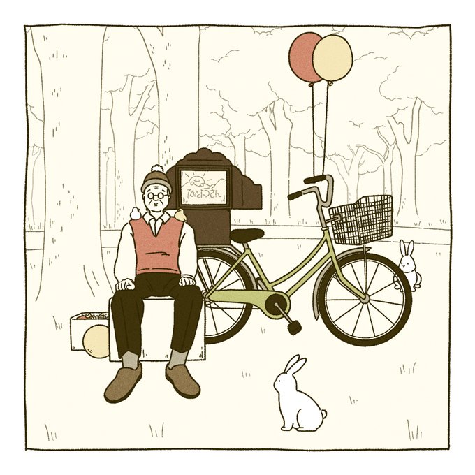 #イラスト #illustration 
お客の少ない紙芝居。

先日のcells展、お越しいただきありがとうございました!
こちらが展示したイラストです🎈
当分展示会に出展する予定はありませんが、もし機会があれば、そのときには落ち着いた世の中になっていることを願います🌷 